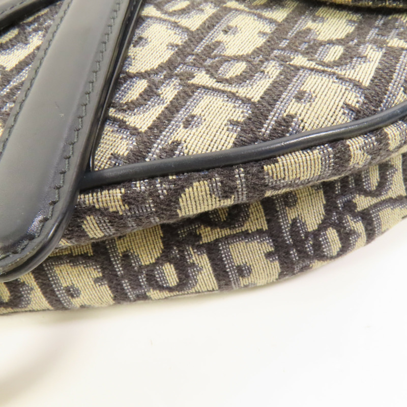 Dior 帆布Saddle金扣肩背袋-11