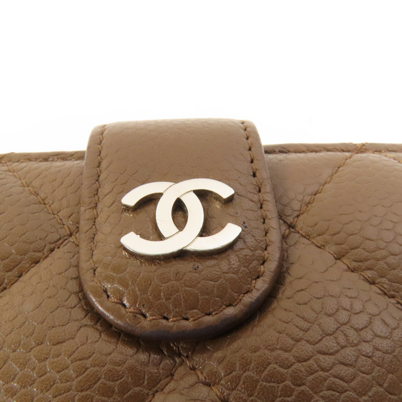 CHANEL 牛皮皮革Fold Wallet銀扣錢包-5