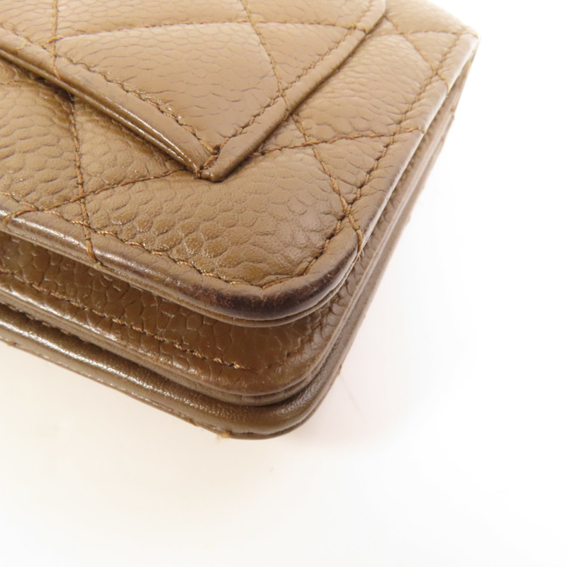 CHANEL 牛皮皮革Fold Wallet銀扣錢包-10