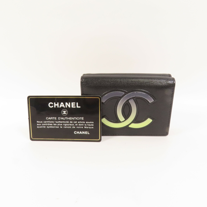 CHANEL 牛皮皮革Fold Walle錢包-10