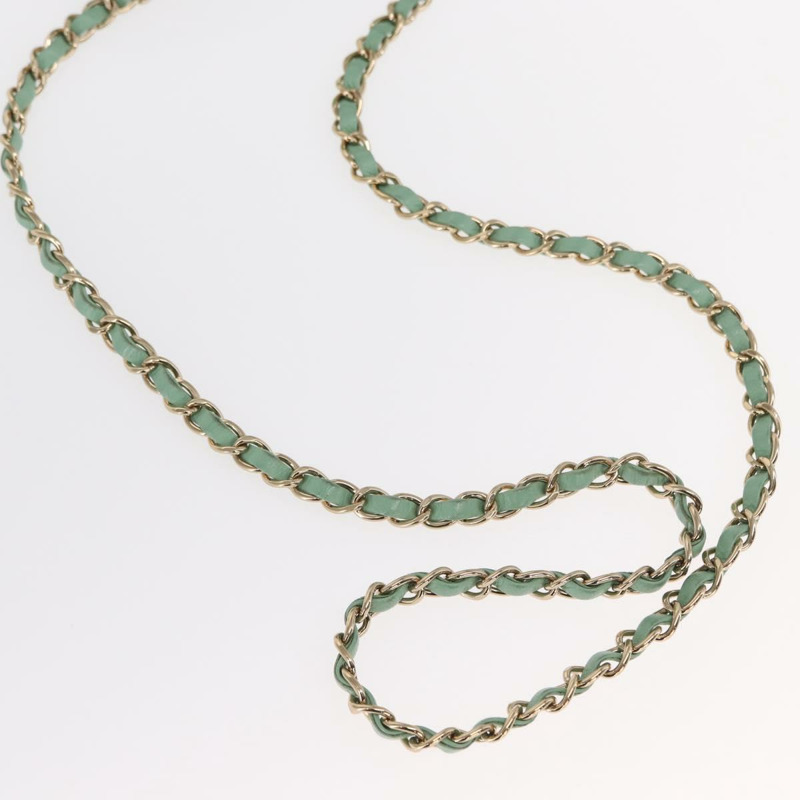 【日本直送】香奈兒 (CHANEL) 鏈條迷你絎縫 16 手袋，羊皮材質，青檸綠，金色雙C標誌，正品 BA9219SAV-7