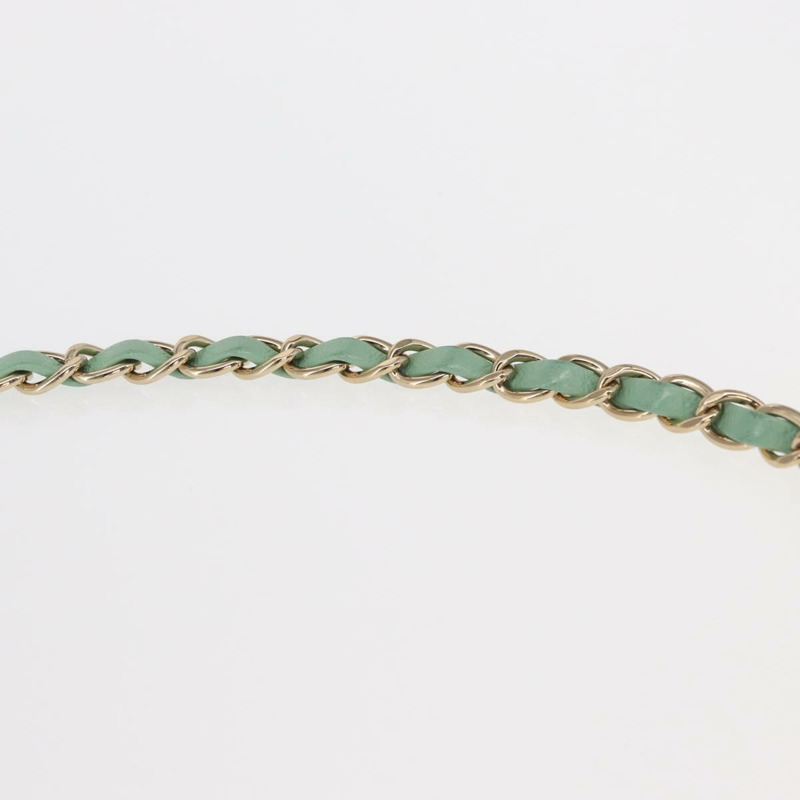 【日本直送】香奈兒 (CHANEL) 鏈條迷你絎縫 16 手袋，羊皮材質，青檸綠，金色雙C標誌，正品 BA9219SAV-13