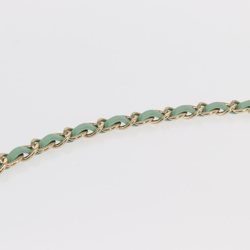 【日本直送】香奈兒 (CHANEL) 鏈條迷你絎縫 16 手袋，羊皮材質，青檸綠，金色雙C標誌，正品 BA9219SAV-14