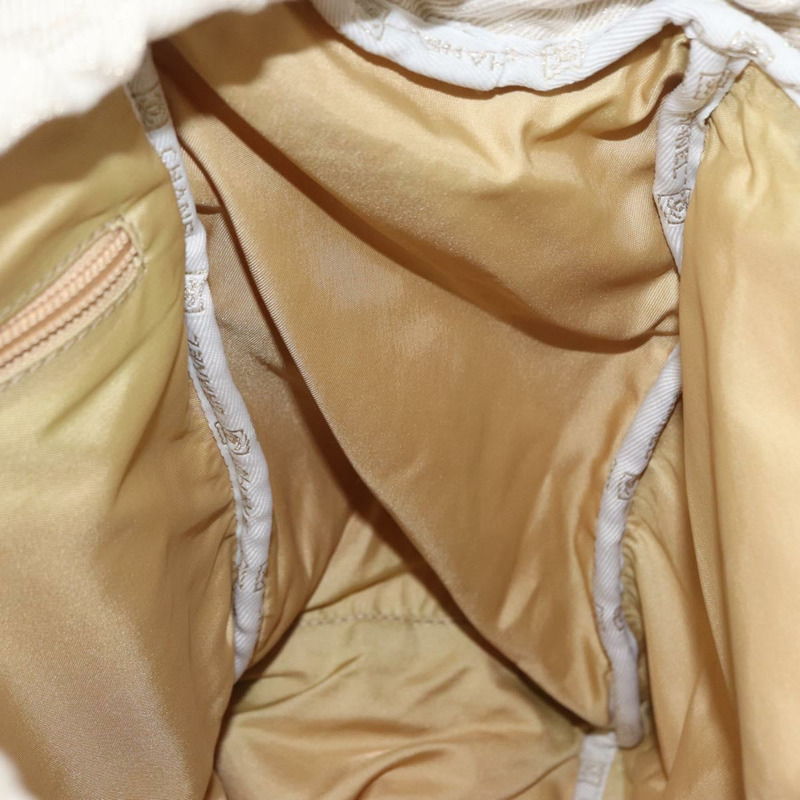 【日本直送】香奈兒帆布運動雙肩包 米色 金色 CC 認證 hk3321V-25