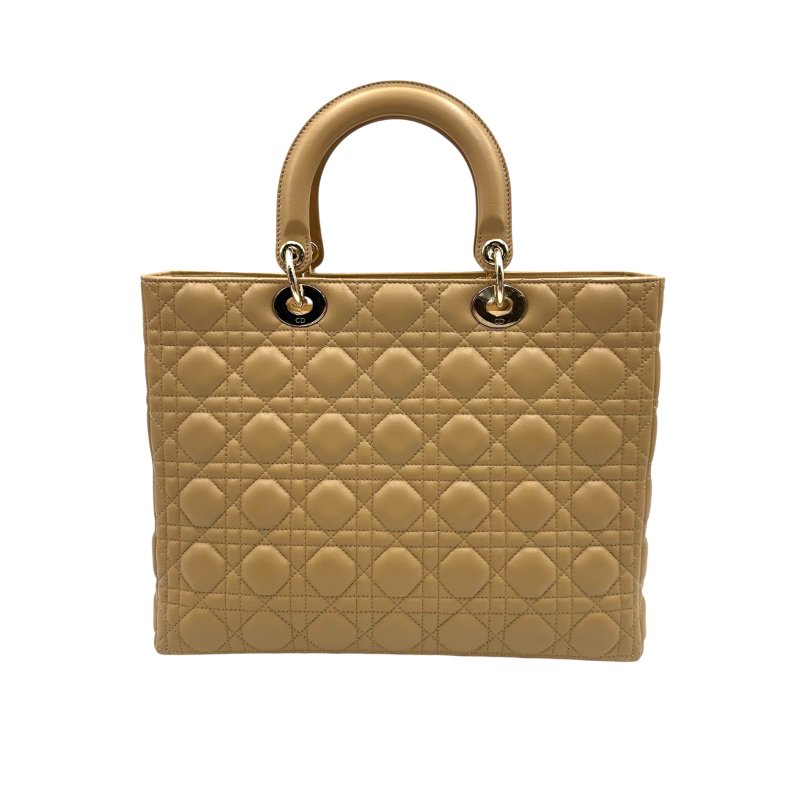 【美收精品】 DIOR 咖色黛妃包大號手提包 C-103【隔月月中將轉賣至日本 上架期限30天】-1