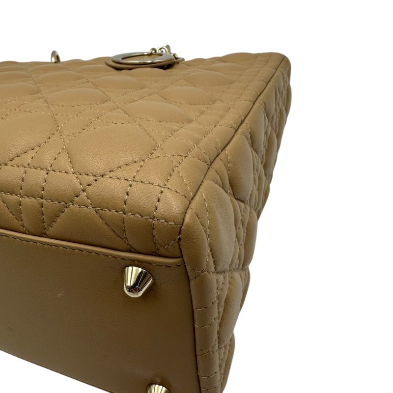 【美收精品】 DIOR 咖色黛妃包大號手提包 C-103【隔月月中將轉賣至日本 上架期限30天】-5