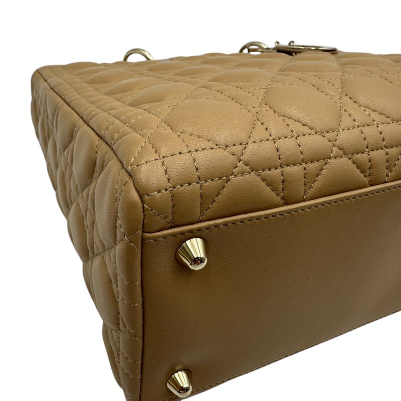 【美收精品】 DIOR 咖色黛妃包大號手提包 C-103【隔月月中將轉賣至日本 上架期限30天】-8