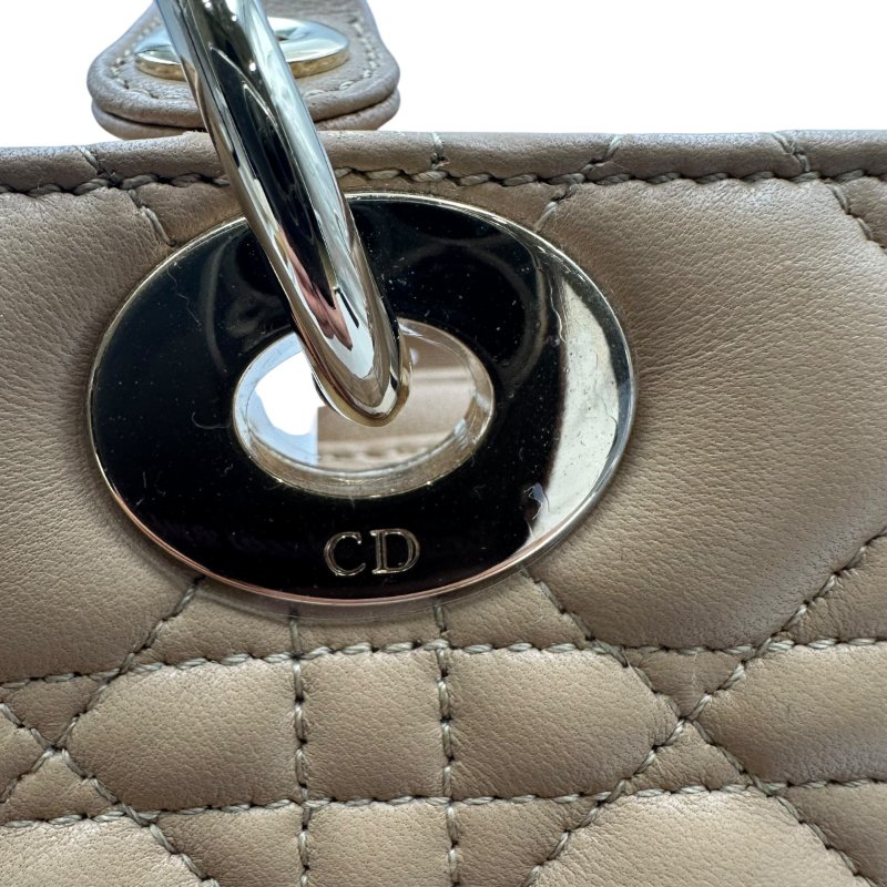 【美收精品】 DIOR 咖色黛妃包大號手提包 C-103【隔月月中將轉賣至日本 上架期限30天】-11