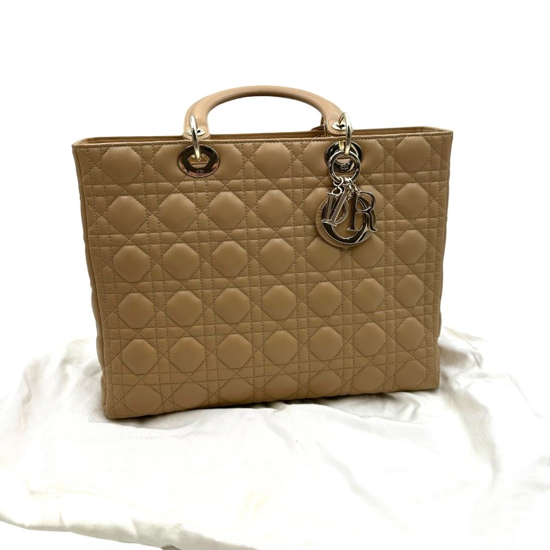 【美收精品】 DIOR 咖色黛妃包大號手提包 C-103【隔月月中將轉賣至日本 上架期限30天】-14