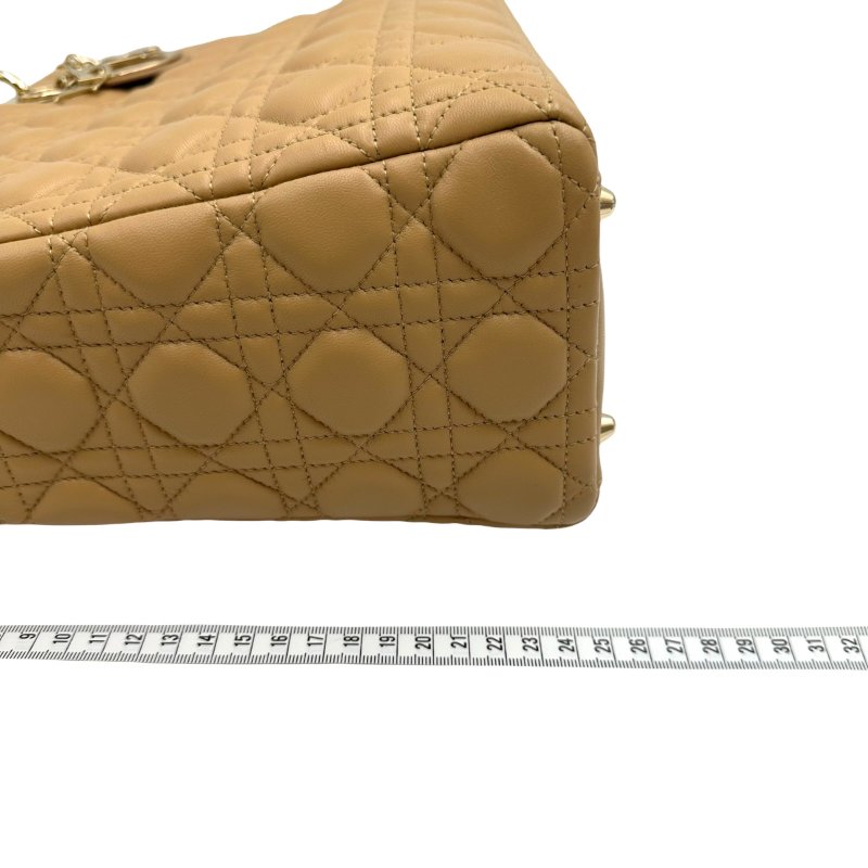 【美收精品】 DIOR 咖色黛妃包大號手提包 C-103【隔月月中將轉賣至日本 上架期限30天】-16