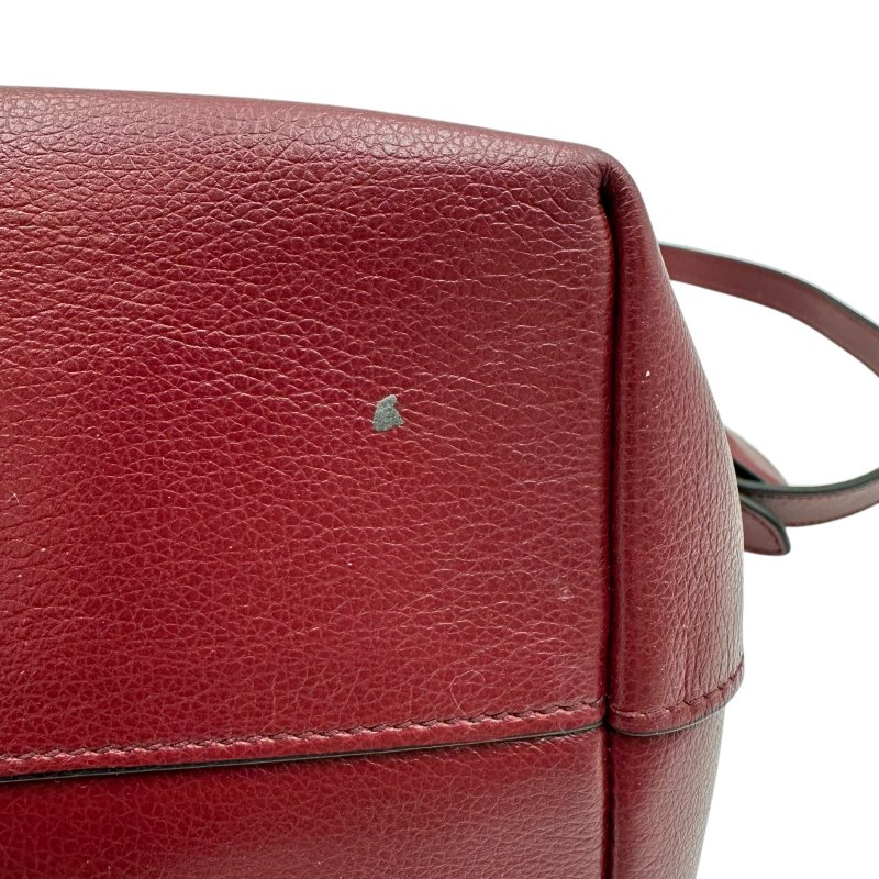 【美收精品】PRADA 復古大LOGO牛皮兩用拉鍊手提包(酒紅) C-104【隔月月中將轉賣至日本 上架期限30天】-10