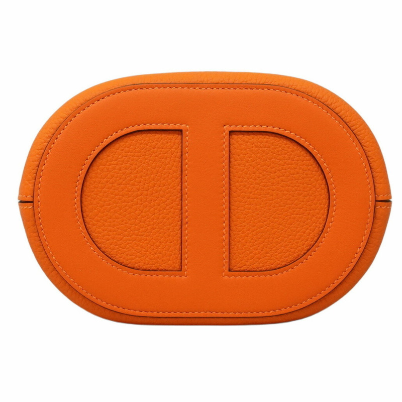 愛馬仕 Hermès In the Loop 18 手提包，Taurillon Clemence 皮革，橙色，雙印章，女士款-2