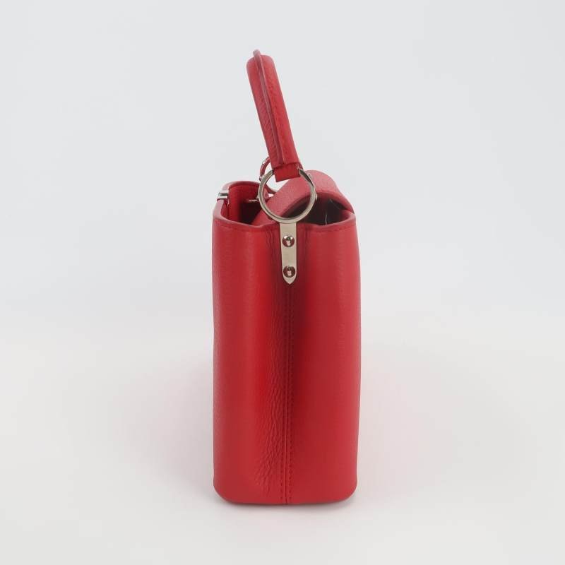 Louis Vuitton(LV)CapucinesBB牛皮純色金屬LV搭扣單肩包-2