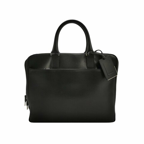 Dior牛皮純色拉鏈公文包手提包