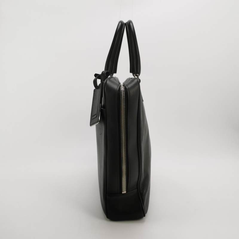 Dior牛皮純色拉鏈公文包手提包-2