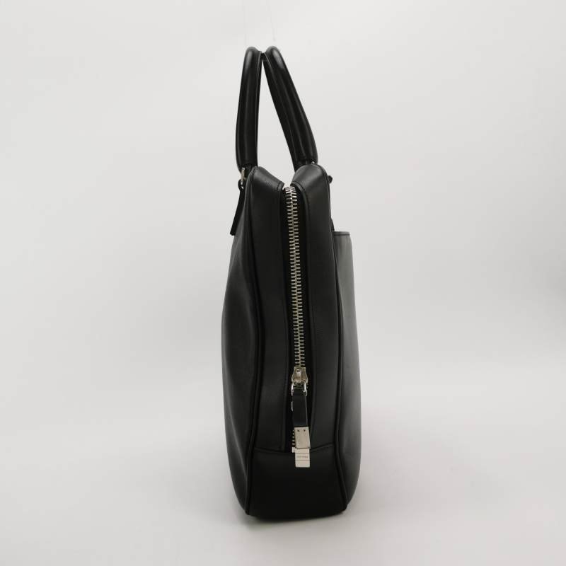 Dior牛皮純色拉鏈公文包手提包-3