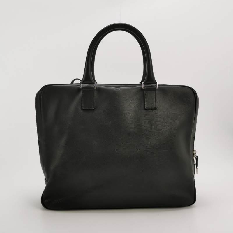 Dior牛皮純色拉鏈公文包手提包-4