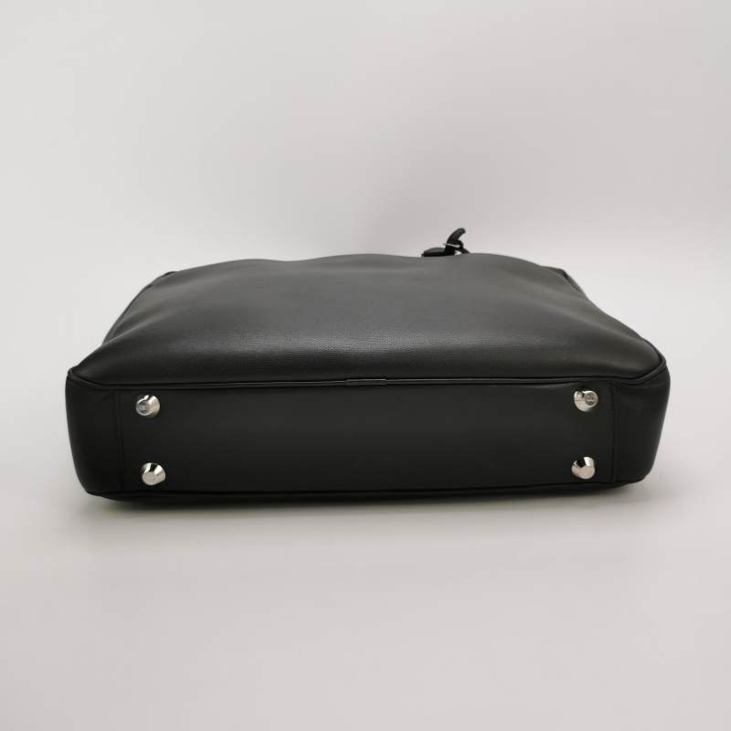 Dior牛皮純色拉鏈公文包手提包-5