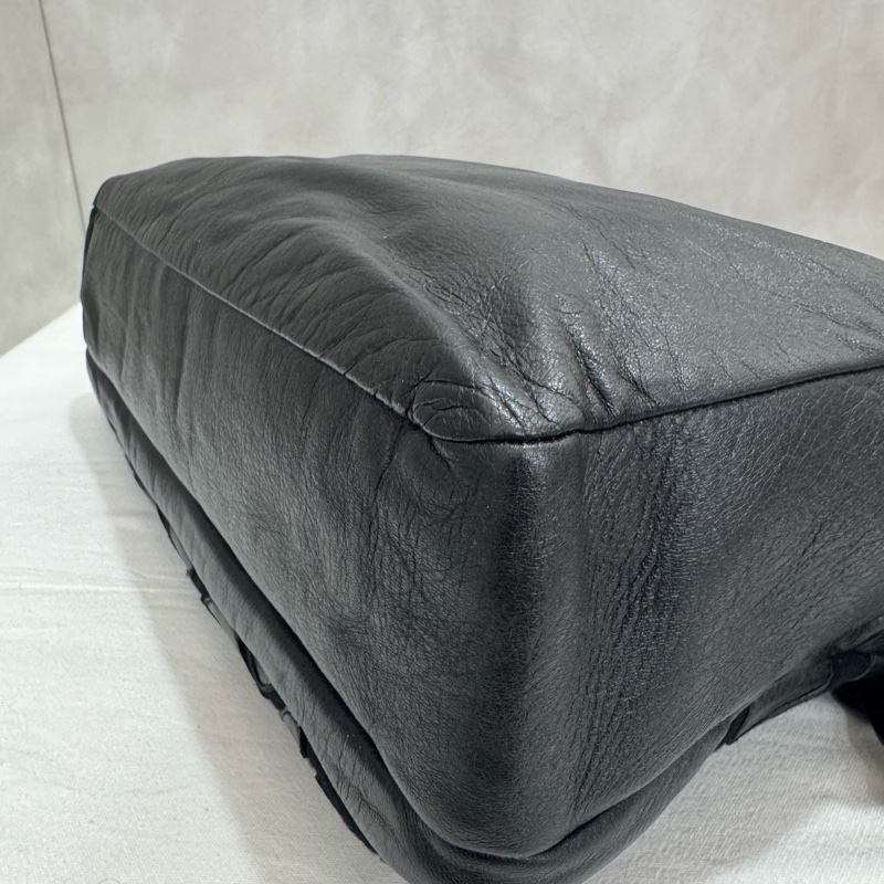 Chanel 絨毛皮革拼色相機包 vintage 中古 二手 特價-19