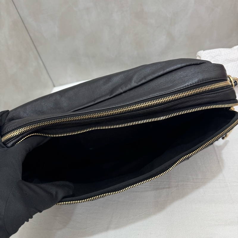 Chanel 絨毛皮革拼色相機包 vintage 中古 二手 特價-20