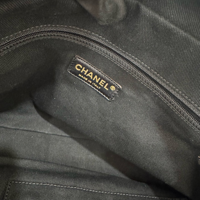 Chanel 絨毛皮革拼色相機包 vintage 中古 二手 特價-22