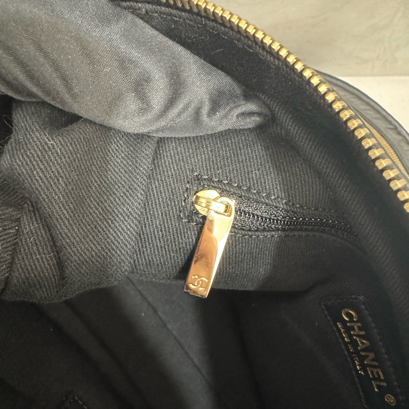 Chanel 絨毛皮革拼色相機包 vintage 中古 二手 特價-23