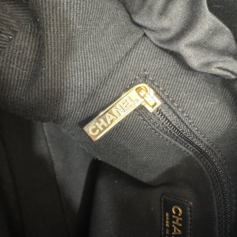 Chanel 絨毛皮革拼色相機包 vintage 中古 二手 特價-24