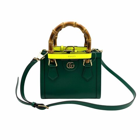 【美收精品】GUCCI 綠色經典竹節包 C-107【隔月月中將轉賣至日本 上架期限30天】