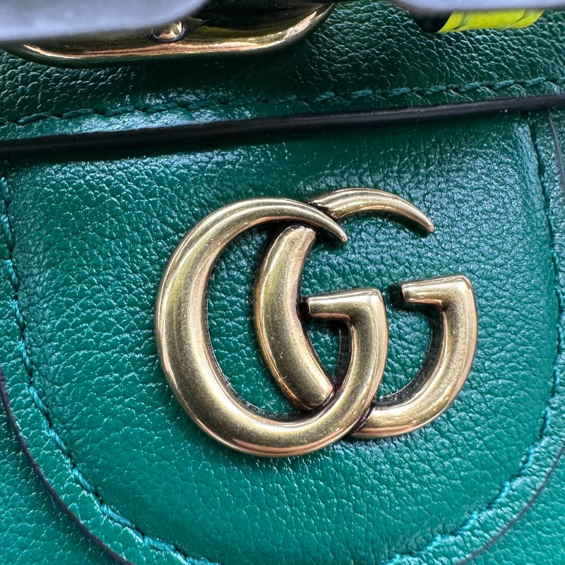 【美收精品】GUCCI 綠色經典竹節包 C-107【隔月月中將轉賣至日本 上架期限30天】-13