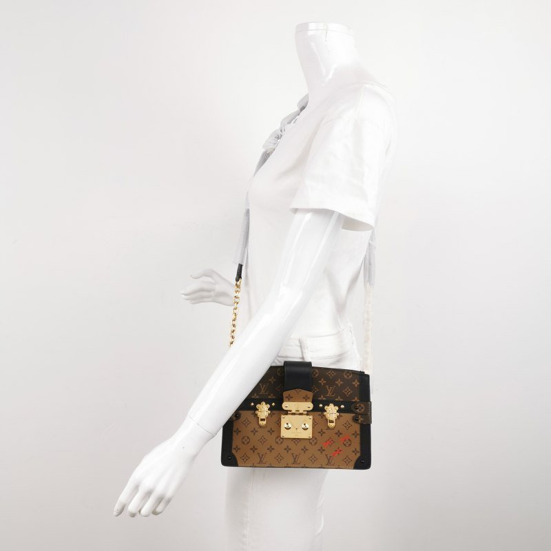 Louis Vuitton(LV)Trunk Clutch軟箱牛皮拼色Monogram印花S-lock鎖扣斜挎包單肩包-1