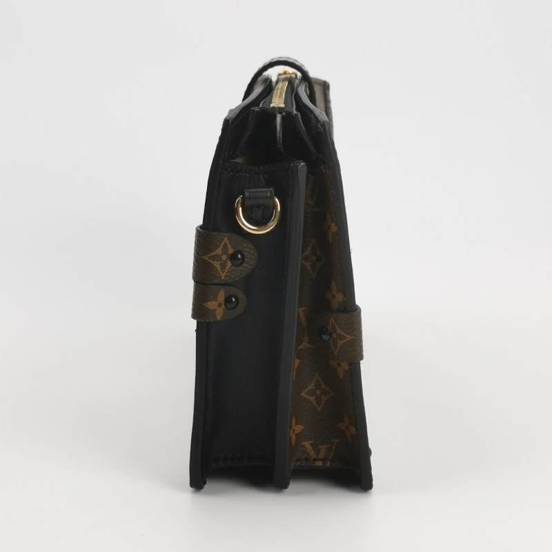 Louis Vuitton(LV)Trunk Clutch軟箱牛皮拼色Monogram印花S-lock鎖扣斜挎包單肩包-2