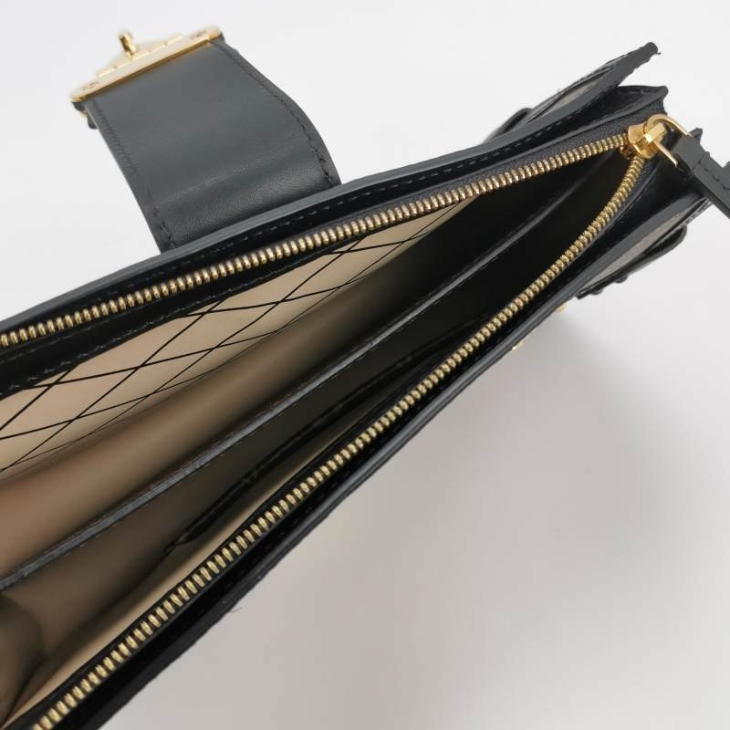 Louis Vuitton(LV)Trunk Clutch軟箱牛皮拼色Monogram印花S-lock鎖扣斜挎包單肩包-6