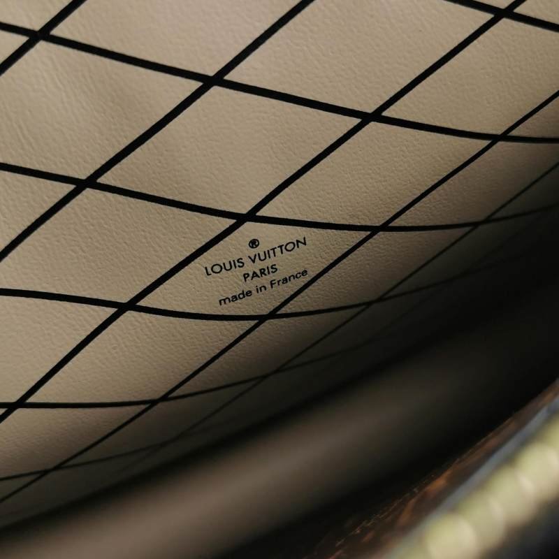 Louis Vuitton(LV)Trunk Clutch軟箱牛皮拼色Monogram印花S-lock鎖扣斜挎包單肩包-7