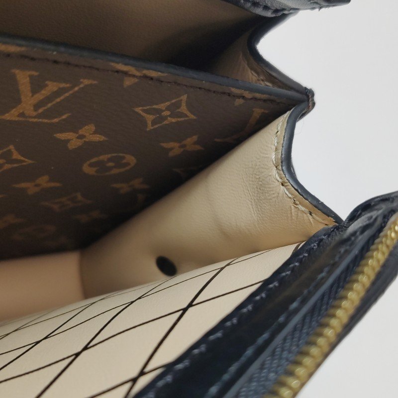 Louis Vuitton(LV)Trunk Clutch軟箱牛皮拼色Monogram印花S-lock鎖扣斜挎包單肩包-9