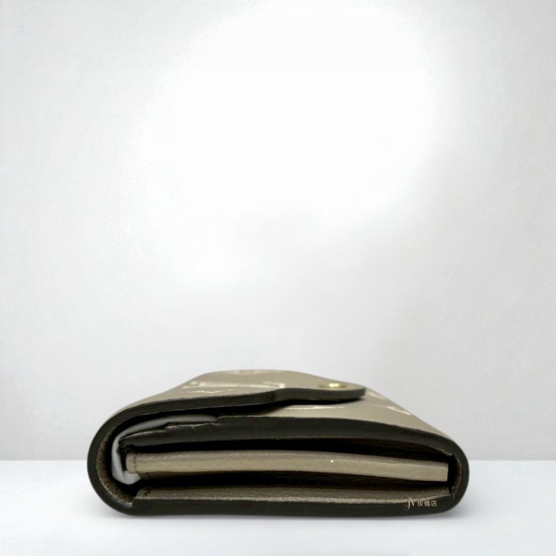 LV長夾 Sarah 斑鳩灰色/奶油色信封下蓋長夾M81049-2