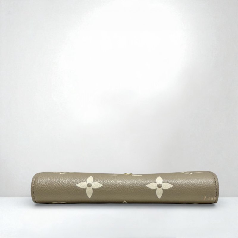 LV長夾 Sarah 斑鳩灰色/奶油色信封下蓋長夾M81049-5