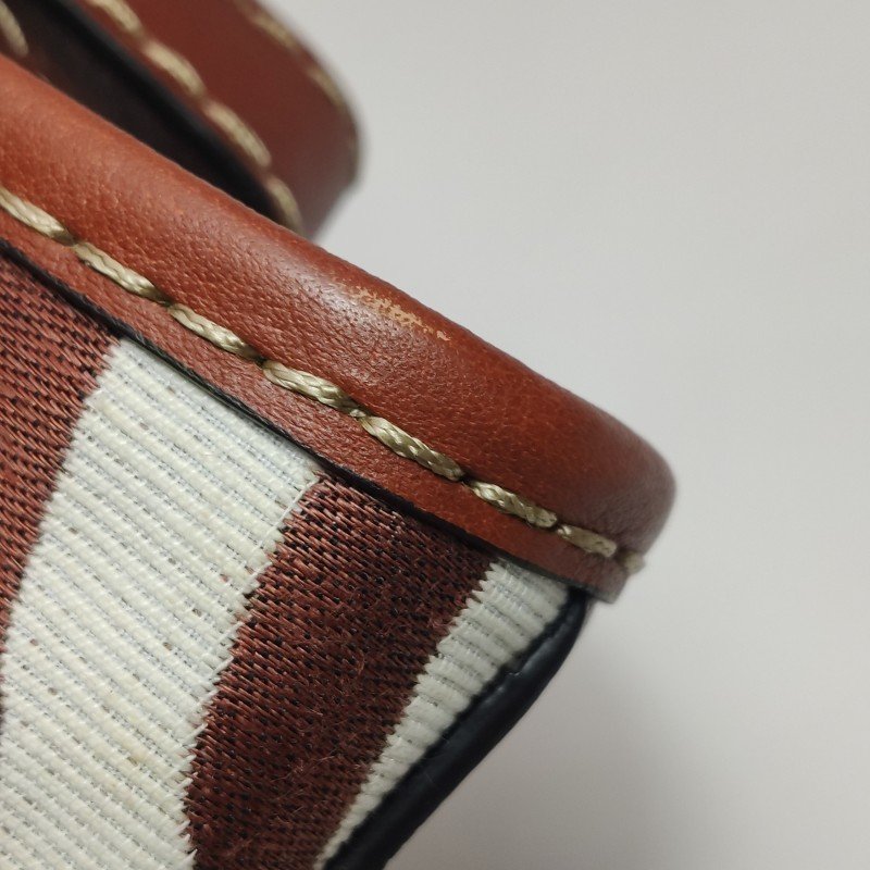 Chloe Edith迷你牛皮帆布拼色字母logo壓紋斜挎包單肩包-14