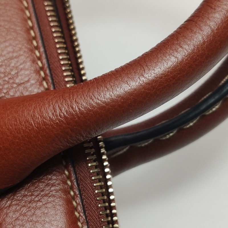 Chloe Edith迷你牛皮帆布拼色字母logo壓紋斜挎包單肩包-19