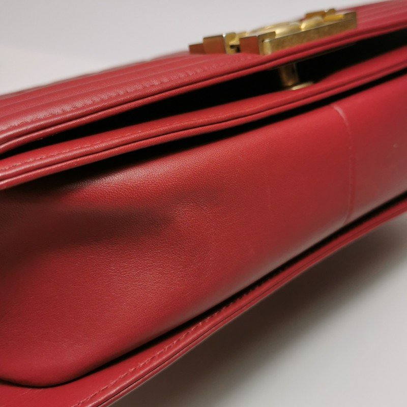 Chanel Leboy季節限定款中號牛皮菱格絎縫方形雙C鎖扣斜挎包單肩包-21