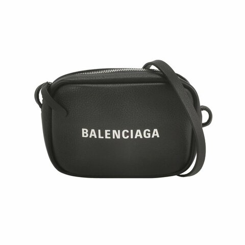Balenciaga Everyday牛皮純色Balenciaga品牌標識斜挎包