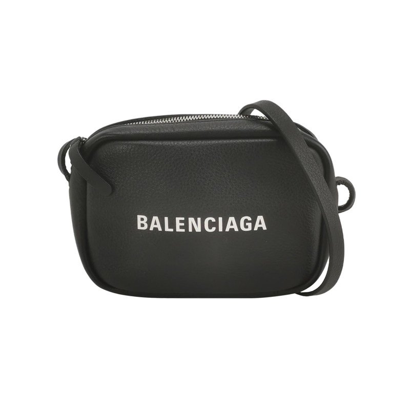 Balenciaga Everyday牛皮純色Balenciaga品牌標識斜挎包-0