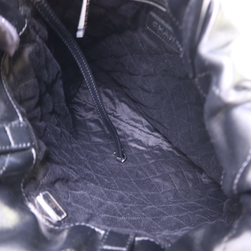 CHANEL 牛皮皮革Chanel 22銀扣鏈帶背包-6