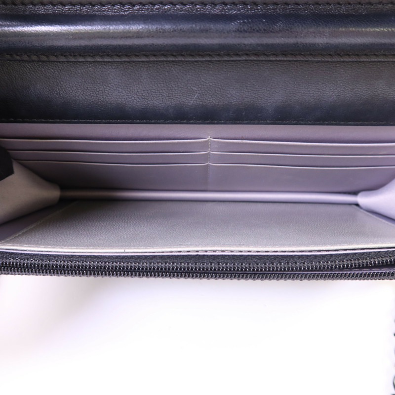 CHANEL 羊皮皮革Wallet On Chain銀扣鏈帶肩背袋-5