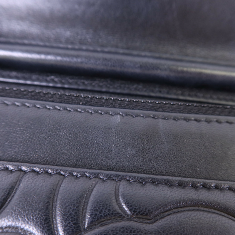 CHANEL 羊皮皮革Wallet On Chain銀扣鏈帶肩背袋-17