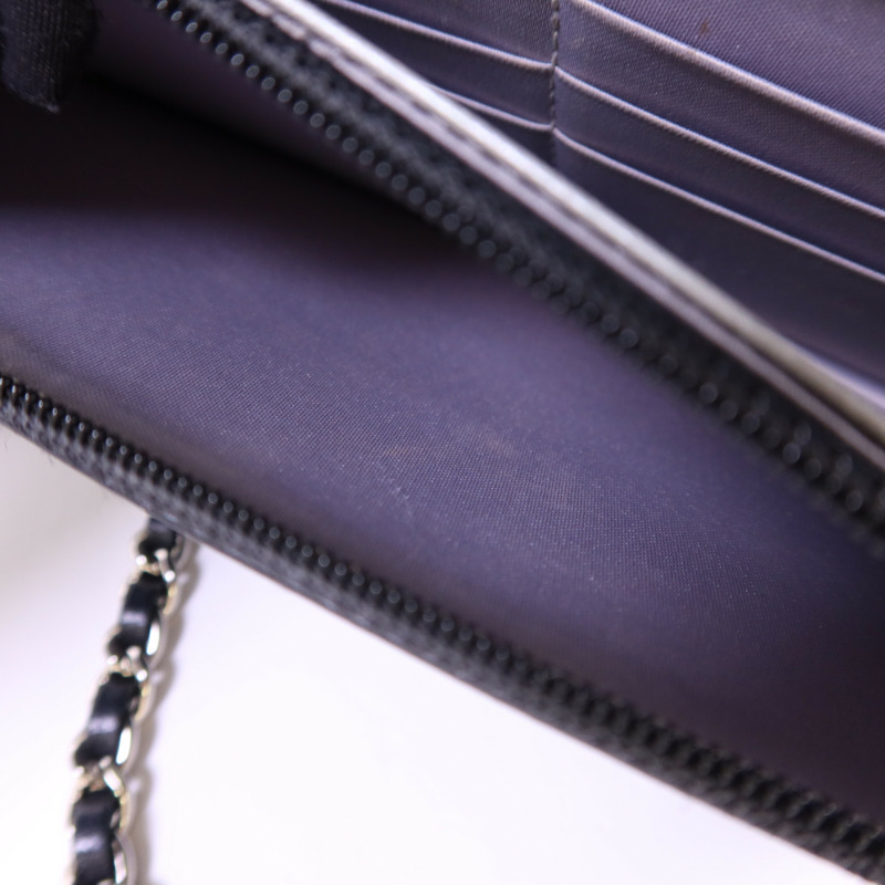 CHANEL 羊皮皮革Wallet On Chain銀扣鏈帶肩背袋-20