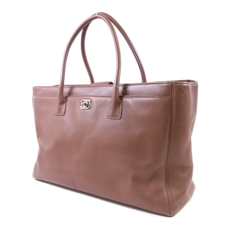 CHANEL 牛皮皮革Executive Cerf Tote Bag銀扣手挽肩背兩用袋-2