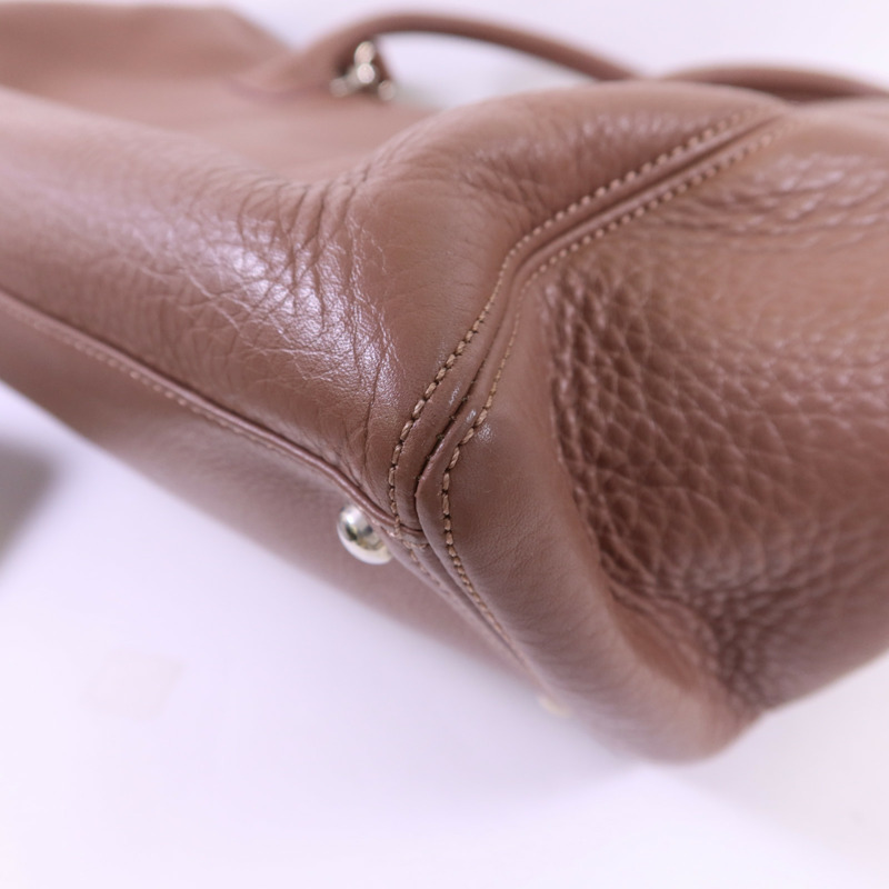 CHANEL 牛皮皮革Executive Cerf Tote Bag銀扣手挽肩背兩用袋-15