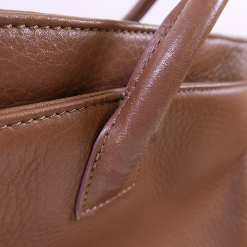 CHANEL 牛皮皮革Executive Cerf Tote Bag銀扣手挽肩背兩用袋-17