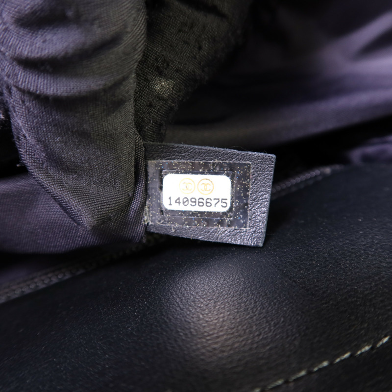 CHANEL 塗層帆布/尼龍Paris Biarritz Tote Bag銀扣手挽袋-7