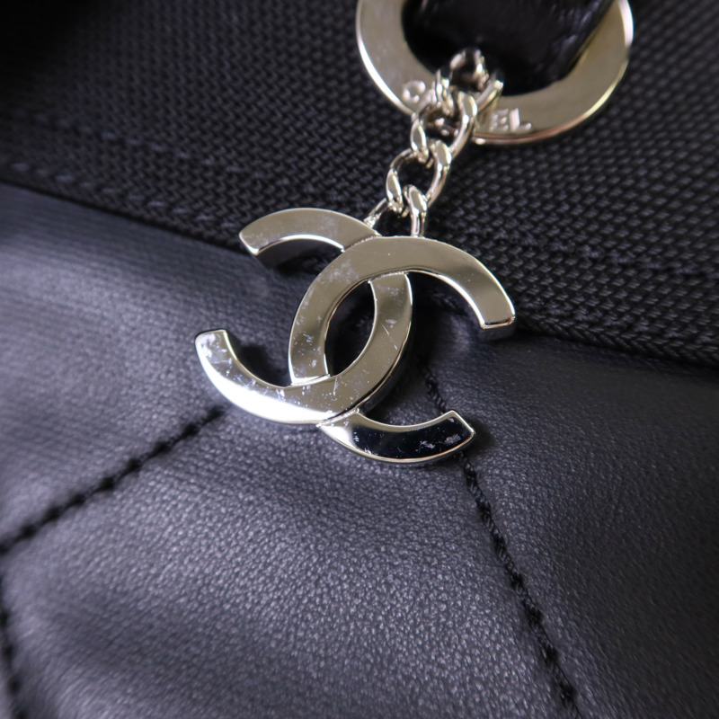 CHANEL 塗層帆布/尼龍Paris Biarritz Tote Bag銀扣手挽袋-9